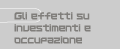 Gli effetti su investimenti e occupazione