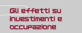Gli effetti su investimenti e occupazione